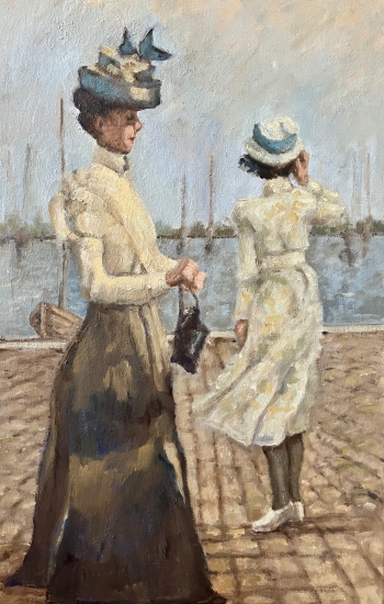 Twee dametjes aan de haven (1900)